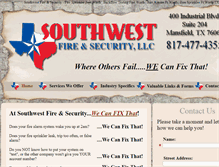 Tablet Screenshot of firesprinklerfortworth.com